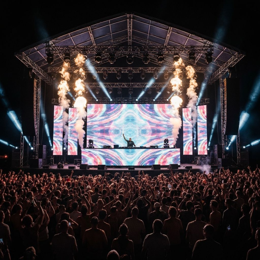 Main stage performance with light show
