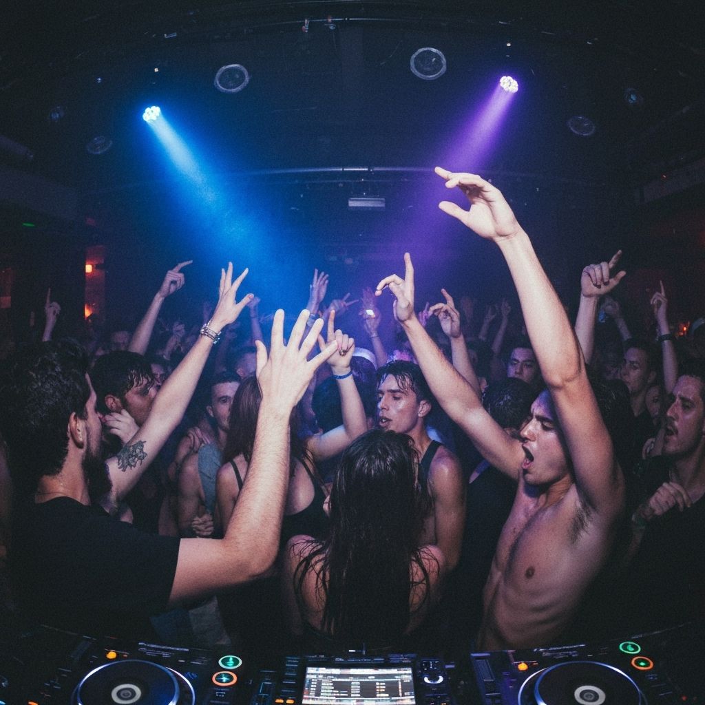 Intimate club set with crowd energy